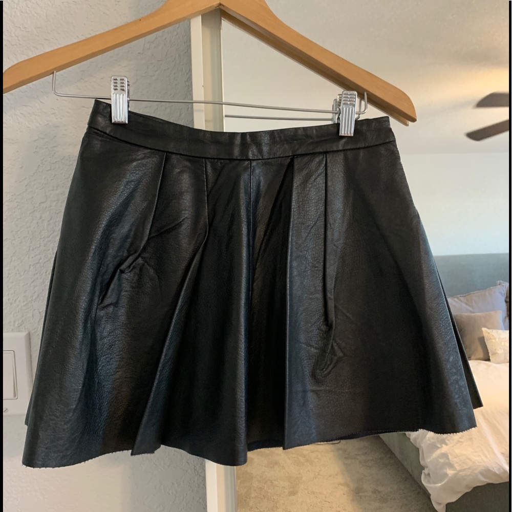 Blank NYC Faux Leather A-Line Mini Skirt Size 25